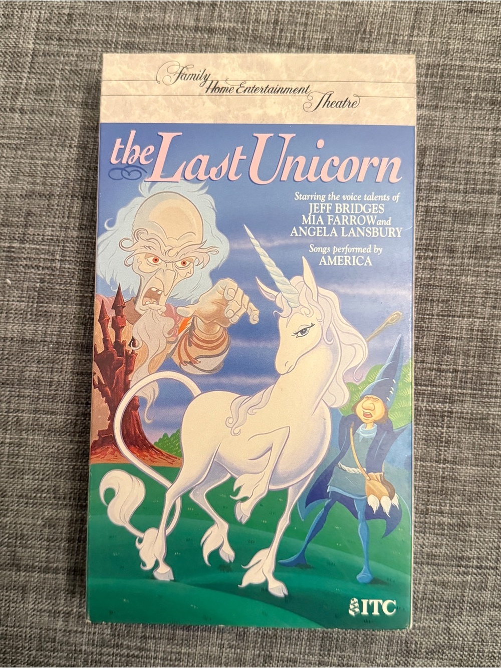 The Last Unicorn VHS Family Home Entertainment Theatre 1994